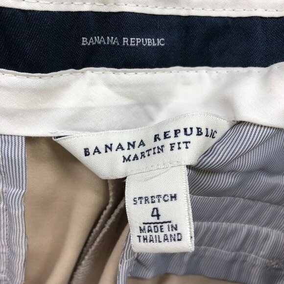 Banana Republic Martin Fit Trouser Pants Womens Size 4 Beige Stretch Straight - Picture 8 of 12